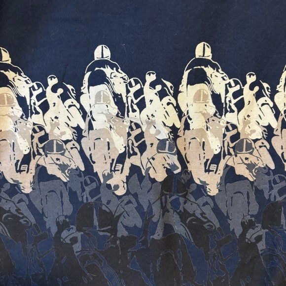 Revival circa 1992 Blue Cycle border XL 100% Cotton Short sleeve button up - Picture 3 of 10